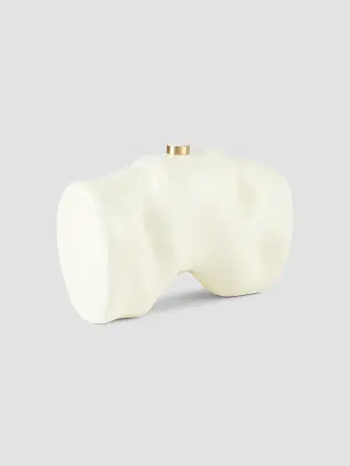 Cult Gaia Women's Scrunch Clutch - White | Thumbnail 3 Cult Gaia Women's Scrunch Clutch - White | Thumbnail 3