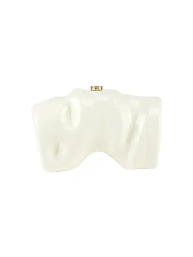 Cult Gaia Women's Scrunch Clutch - White | Thumbnail 1 Cult Gaia Women's Scrunch Clutch - White | Thumbnail 1