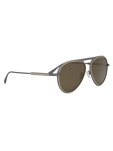 BVLGARI Men's Octo 59MM Pilot Sunglasses - Light Ruthenium Brown | Thumbnail 8 BVLGARI Men's Octo 59MM Pilot Sunglasses - Light Ruthenium Brown | Thumbnail 8