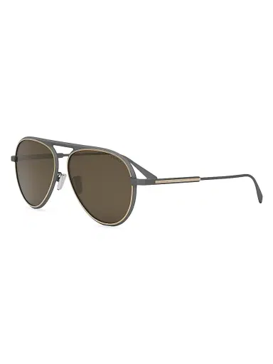 BVLGARI Men's Octo 59MM Pilot Sunglasses - Light Ruthenium Brown | Thumbnail 1 BVLGARI Men's Octo 59MM Pilot Sunglasses - Light Ruthenium Brown | Thumbnail 1