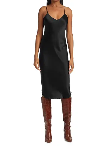 Nili Lotan Women's Silk Cami Dress - Black - Size XL | Thumbnail 3 Nili Lotan Women's Silk Cami Dress - Black - Size XL | Thumbnail 3