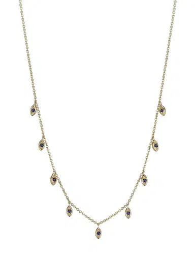Sydney Evan Women's 14K Yellow Gold & Sapphire Marquise Charm Necklace - Gold | Thumbnail 1 Sydney Evan Women's 14K Yellow Gold & Sapphire Marquise Charm Necklace - Gold | Thumbnail 1