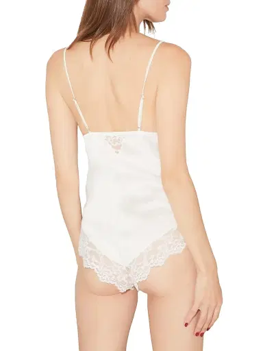 Fleur du Mal Women's Lace-Trim Stretch-Silk Teddy | Thumbnail 4 Fleur du Mal Women's Lace-Trim Stretch-Silk Teddy | Thumbnail 4