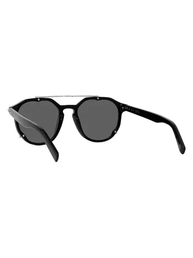 Dior Men's DiorBlackSuit RI 56MM Round Sunglasses - Shiny Black | Thumbnail 7 Dior Men's DiorBlackSuit RI 56MM Round Sunglasses - Shiny Black | Thumbnail 7