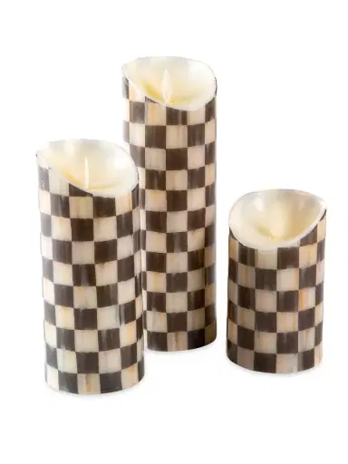 MacKenzie-Childs Courtly Check Faux Pillar Candle | Thumbnail 3 MacKenzie-Childs Courtly Check Faux Pillar Candle | Thumbnail 3