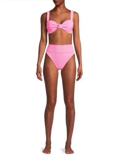 Beach Riot Women's Sophia Ribbed Bikini Top - Prism Pink | Thumbnail 2 Beach Riot Women's Sophia Ribbed Bikini Top - Prism Pink | Thumbnail 2