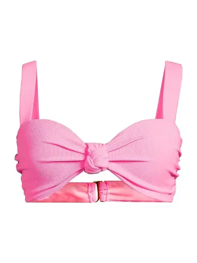 Beach Riot Women's Sophia Ribbed Bikini Top - Prism Pink | Thumbnail 1 Beach Riot Women's Sophia Ribbed Bikini Top - Prism Pink | Thumbnail 1