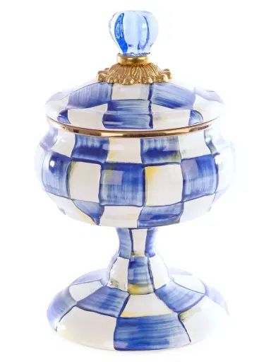MacKenzie-Childs Royal Check Enamel Curiosity Pot | Thumbnail 1 MacKenzie-Childs Royal Check Enamel Curiosity Pot | Thumbnail 1