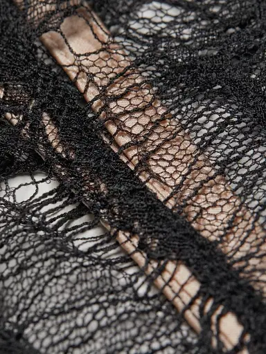 Kiki de Montparnasse Women's Art Deco Eyelash-Lace Garter - Black | Thumbnail 6 Kiki de Montparnasse Women's Art Deco Eyelash-Lace Garter - Black | Thumbnail 6