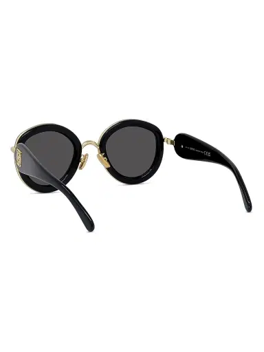 LOEWE Men's Metal Round 49MM Sunglasses - Shiny Black Smoke | Thumbnail 5 LOEWE Men's Metal Round 49MM Sunglasses - Shiny Black Smoke | Thumbnail 5