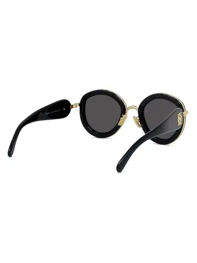 LOEWE Men's Metal Round 49MM Sunglasses - Shiny Black Smoke | Thumbnail 7 LOEWE Men's Metal Round 49MM Sunglasses - Shiny Black Smoke | Thumbnail 7