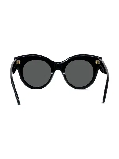 LOEWE Men's Curvy 49MM Round Sunglasses - Shiny Black Smoke | Thumbnail 6 LOEWE Men's Curvy 49MM Round Sunglasses - Shiny Black Smoke | Thumbnail 6