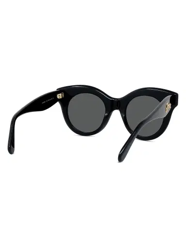 LOEWE Men's Curvy 49MM Round Sunglasses - Shiny Black Smoke | Thumbnail 7 LOEWE Men's Curvy 49MM Round Sunglasses - Shiny Black Smoke | Thumbnail 7
