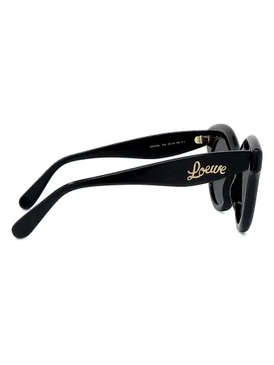 LOEWE Men's Curvy 49MM Round Sunglasses - Shiny Black Smoke | Thumbnail 8 LOEWE Men's Curvy 49MM Round Sunglasses - Shiny Black Smoke | Thumbnail 8