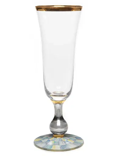 MacKenzie-Childs Sterling Check Champagne Flute | Thumbnail 1 MacKenzie-Childs Sterling Check Champagne Flute | Thumbnail 1