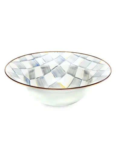 MacKenzie-Childs Sterling Check Serving Bowl | Thumbnail 1 MacKenzie-Childs Sterling Check Serving Bowl | Thumbnail 1