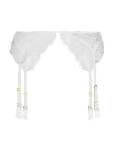 Kiki de Montparnasse Women's Lace Inset Garter Belt - Ivory - Size Large | Thumbnail 1 Kiki de Montparnasse Women's Lace Inset Garter Belt - Ivory - Size Large | Thumbnail 1