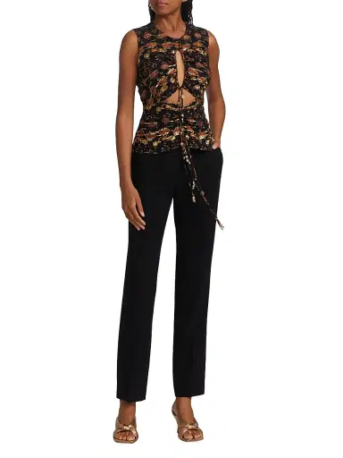 Altuzarra Women's Todd Straight-Leg Crop Pants - Optic White - Size 12 | Thumbnail 2 Altuzarra Women's Todd Straight-Leg Crop Pants - Optic White - Size 12 | Thumbnail 2