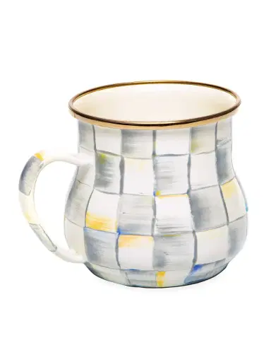 MacKenzie-Childs Sterling Check Enamel Mug | Thumbnail 5 MacKenzie-Childs Sterling Check Enamel Mug | Thumbnail 5