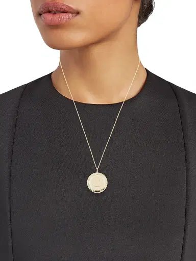 Sydney Evan Women's 14K Yellow Gold & Diamond Happy-Face-Coin Pendant Necklace | Thumbnail 2 Sydney Evan Women's 14K Yellow Gold & Diamond Happy-Face-Coin Pendant Necklace | Thumbnail 2