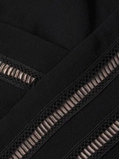 Shani Women's Lattice Trim Fit & Flare Midi-Dress - Black - Size 6 | Thumbnail 6 Shani Women's Lattice Trim Fit & Flare Midi-Dress - Black - Size 6 | Thumbnail 6