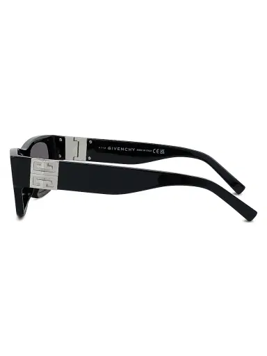Givenchy Men's 4G 56MM Rectangular Sunglasses - Shiny Black Smoke | Thumbnail 3 Givenchy Men's 4G 56MM Rectangular Sunglasses - Shiny Black Smoke | Thumbnail 3