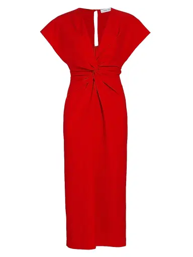 PRABAL GURUNG Women's Jackie Twist-Front Cocktail Dress - Poppy - Size 6 | Thumbnail 1 PRABAL GURUNG Women's Jackie Twist-Front Cocktail Dress - Poppy - Size 6 | Thumbnail 1