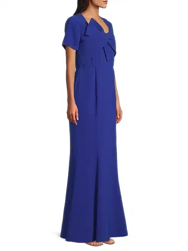 Shani Women's Crepe Bow Bodice Gown - Royal Blue - Size 16 | Thumbnail 4 Shani Women's Crepe Bow Bodice Gown - Royal Blue - Size 16 | Thumbnail 4