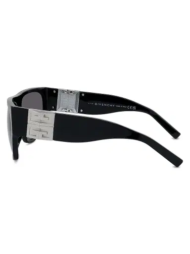 Givenchy Men's 4G Rectangular Sunglasses - Shiny Black Smoke | Thumbnail 3 Givenchy Men's 4G Rectangular Sunglasses - Shiny Black Smoke | Thumbnail 3