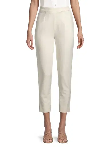 Frances Valentine Women's Lucy Slim Cropped Pants - Oyster | Thumbnail 3 Frances Valentine Women's Lucy Slim Cropped Pants - Oyster | Thumbnail 3