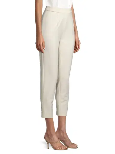 Frances Valentine Women's Lucy Slim Cropped Pants - Oyster | Thumbnail 4 Frances Valentine Women's Lucy Slim Cropped Pants - Oyster | Thumbnail 4