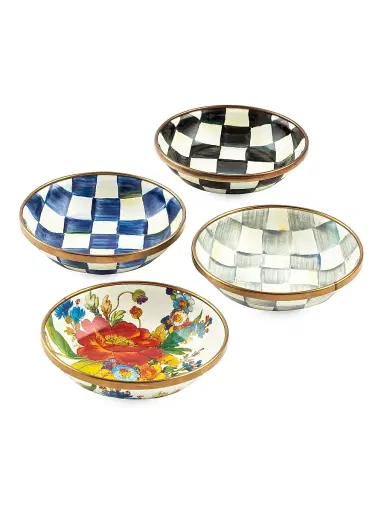 MacKenzie-Childs Sterling Check Enamel Dipping Bowl | Thumbnail 2 MacKenzie-Childs Sterling Check Enamel Dipping Bowl | Thumbnail 2