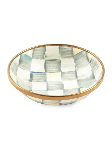 MacKenzie-Childs Sterling Check Enamel Dipping Bowl | Thumbnail 1 MacKenzie-Childs Sterling Check Enamel Dipping Bowl | Thumbnail 1