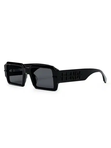 Fendi Men's O'Lock graphy 52MM Rectangular Sunglasses - Black | Thumbnail 2 Fendi Men's O'Lock graphy 52MM Rectangular Sunglasses - Black | Thumbnail 2