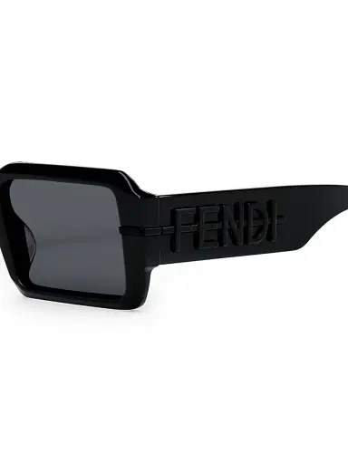 Fendi Men's O'Lock graphy 52MM Rectangular Sunglasses - Black | Thumbnail 3 Fendi Men's O'Lock graphy 52MM Rectangular Sunglasses - Black | Thumbnail 3