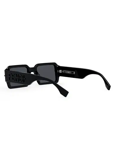 Fendi Men's O'Lock graphy 52MM Rectangular Sunglasses - Black | Thumbnail 5 Fendi Men's O'Lock graphy 52MM Rectangular Sunglasses - Black | Thumbnail 5