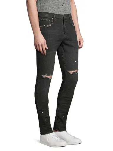 Purple Brand Men's P001 Over Spray Slim-Fit Jeans - Black - Size 40 | Thumbnail 4 Purple Brand Men's P001 Over Spray Slim-Fit Jeans - Black - Size 40 | Thumbnail 4
