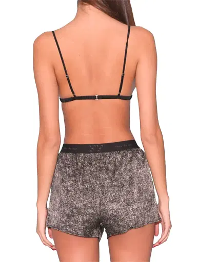 Fleur du Mal Women's Silk-Blend Wireless Triangle Bra - Black - Size Large | Thumbnail 4 Fleur du Mal Women's Silk-Blend Wireless Triangle Bra - Black - Size Large | Thumbnail 4