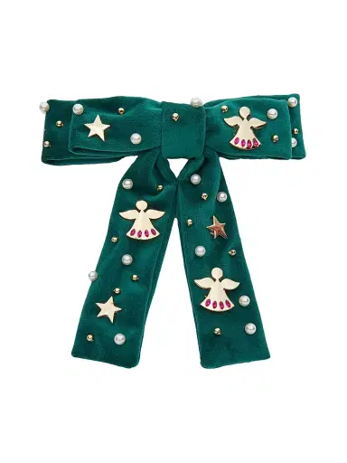 Lele Sadoughi Women's Antoinette Angel Bell Bow Barrette | Thumbnail 1 Lele Sadoughi Women's Antoinette Angel Bell Bow Barrette | Thumbnail 1