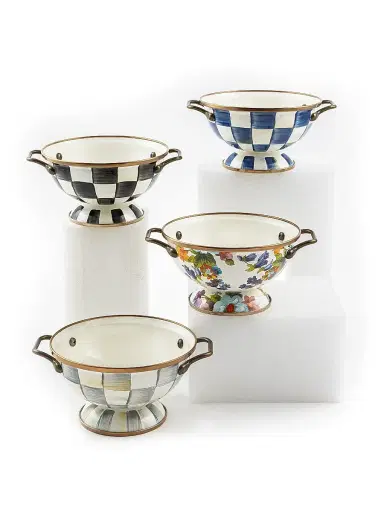 MacKenzie-Childs Sterling Check Enamel Simply Anything Bowl | Thumbnail 2 MacKenzie-Childs Sterling Check Enamel Simply Anything Bowl | Thumbnail 2