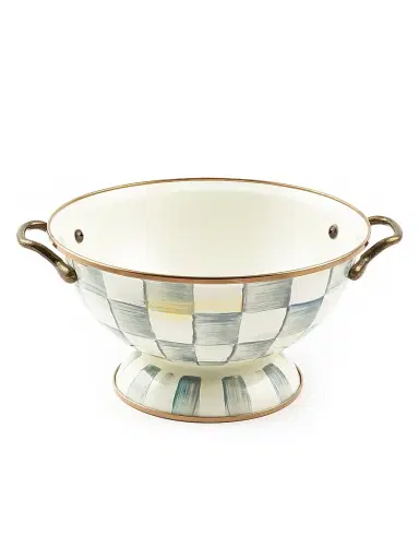 MacKenzie-Childs Sterling Check Enamel Simply Anything Bowl | Thumbnail 1 MacKenzie-Childs Sterling Check Enamel Simply Anything Bowl | Thumbnail 1