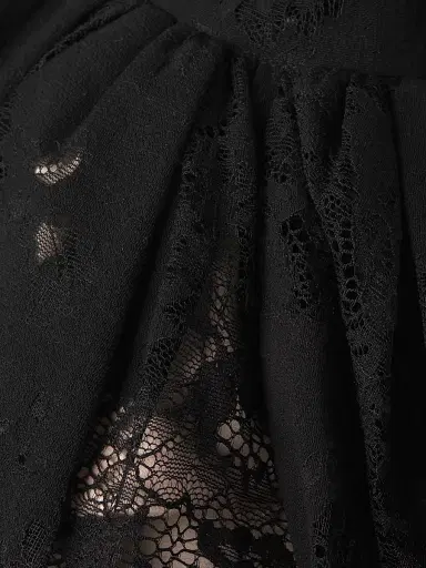 Shani Women's Metallic Lace Bell-Sleeve Sheath Dress - Black Beige - Size 14 | Thumbnail 6 Shani Women's Metallic Lace Bell-Sleeve Sheath Dress - Black Beige - Size 14 | Thumbnail 6