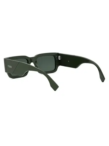 Fendi Men's 51MM Rectangular Sunglasses - Dark Green Green | Thumbnail 4 Fendi Men's 51MM Rectangular Sunglasses - Dark Green Green | Thumbnail 4