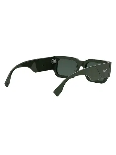 Fendi Men's 51MM Rectangular Sunglasses - Dark Green Green | Thumbnail 6 Fendi Men's 51MM Rectangular Sunglasses - Dark Green Green | Thumbnail 6