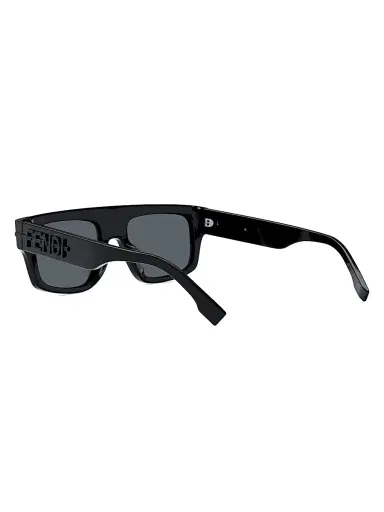 Fendi Men's Fendigraphy 54MM Rectangular Sunglasses - Shiny Black Smoke | Thumbnail 4 Fendi Men's Fendigraphy 54MM Rectangular Sunglasses - Shiny Black Smoke | Thumbnail 4
