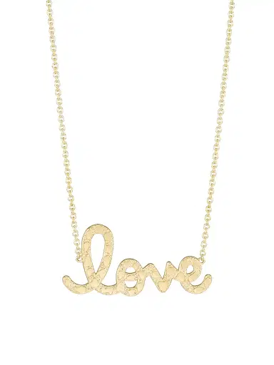 Sydney Evan Women's 14K Yellow Gold "Love" Pendant Necklace | Thumbnail 1 Sydney Evan Women's 14K Yellow Gold "Love" Pendant Necklace | Thumbnail 1