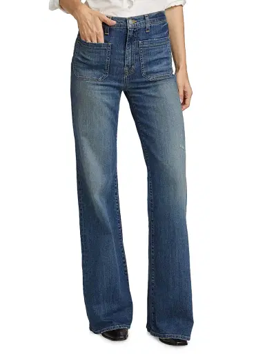 Nili Lotan Women's Florence High-Rise Boot-Cut Jeans - Classic Wash - Size 28 | Thumbnail 3 Nili Lotan Women's Florence High-Rise Boot-Cut Jeans - Classic Wash - Size 28 | Thumbnail 3