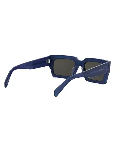 CELINE Men's Bold 3 Dots 54MM Rectangular Sunglasses - Shiny Blue | Thumbnail 6 CELINE Men's Bold 3 Dots 54MM Rectangular Sunglasses - Shiny Blue | Thumbnail 6