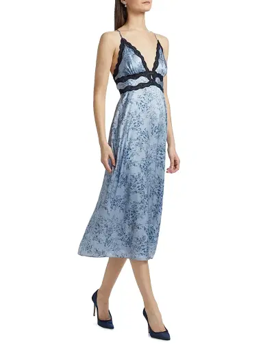 Cami NYC Women's Roya Floral Silk Slip Midi-Dress - Primavera Shadow | Thumbnail 2 Cami NYC Women's Roya Floral Silk Slip Midi-Dress - Primavera Shadow | Thumbnail 2