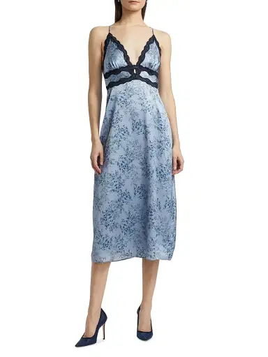 Cami NYC Women's Roya Floral Silk Slip Midi-Dress - Primavera Shadow | Thumbnail 3 Cami NYC Women's Roya Floral Silk Slip Midi-Dress - Primavera Shadow | Thumbnail 3